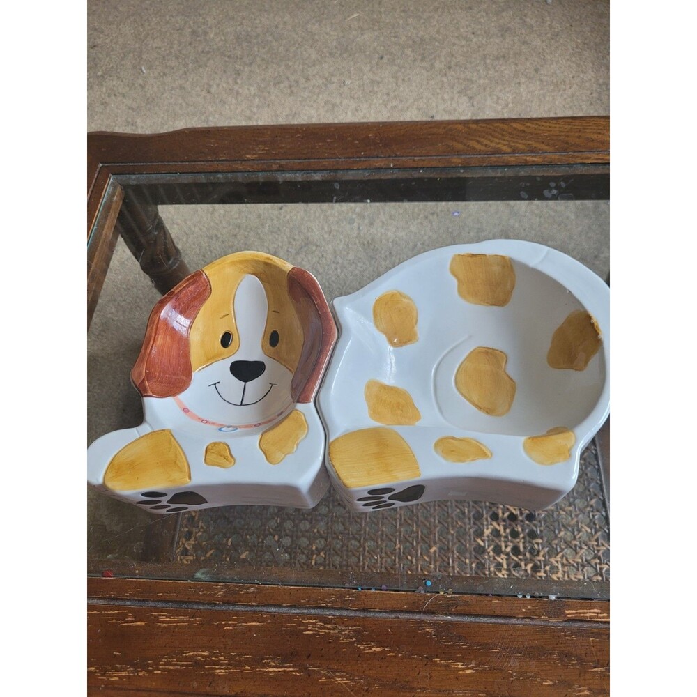 2 Piece Puppy Food And Water Dog Bowl
